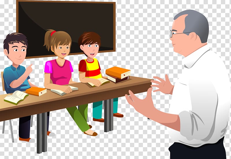 Man Teaching Children In Classroom Illustration Student Classroom