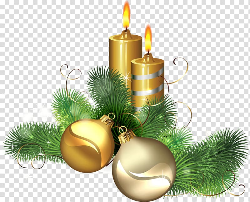 two yellow pillar candles victor art, Candle Gold transparent background PNG clipart