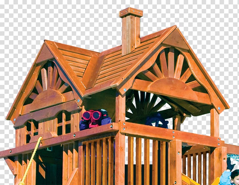 Outdoor playset Swing House Backyard Playworld, wooden playground fort transparent background PNG clipart