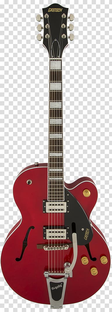 Gretsch G5420T Streamliner Electric Guitar Archtop guitar Bigsby vibrato tailpiece, guitar volume knob transparent background PNG clipart