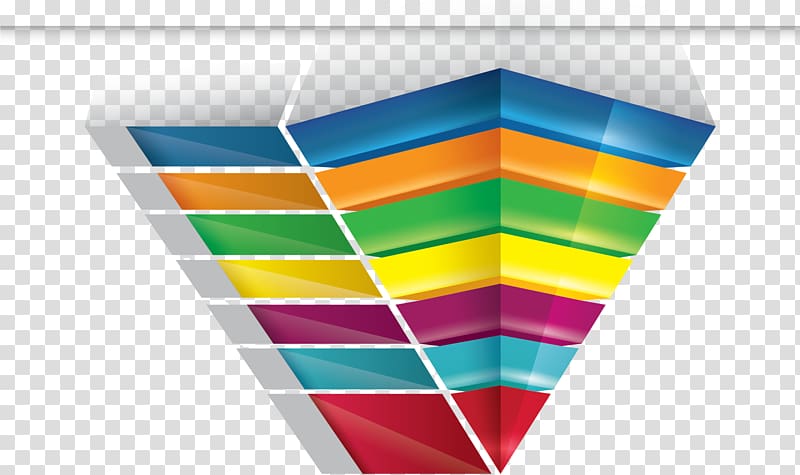 Inverted pyramid Triangle Computer file, Color inverted Pyramid transparent background PNG clipart