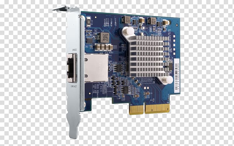 10 Gigabit Ethernet PCI Express Network Storage Systems QNAP Systems, Inc. Network Cards & Adapters, Qnap Systems Inc transparent background PNG clipart