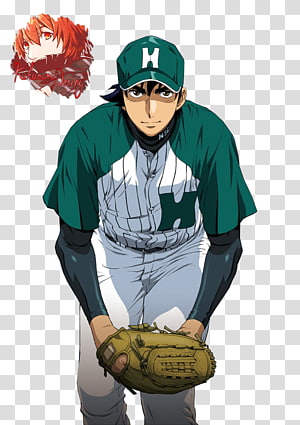 Render Major Goro, baseball player anime character png
