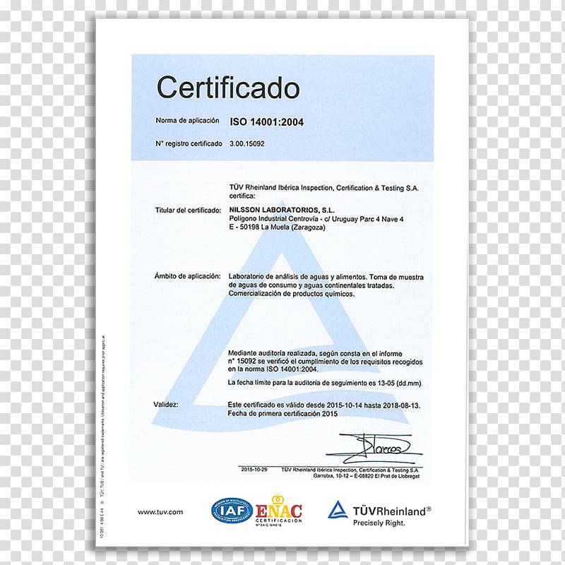 ISO 9001 Akademický certifikát Quality ISO 9000, certificados transparent background PNG clipart