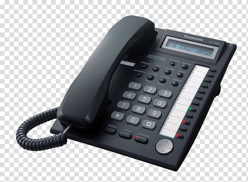 Business telephone system Panasonic IP PBX VoIP phone, digital lines transparent background PNG clipart