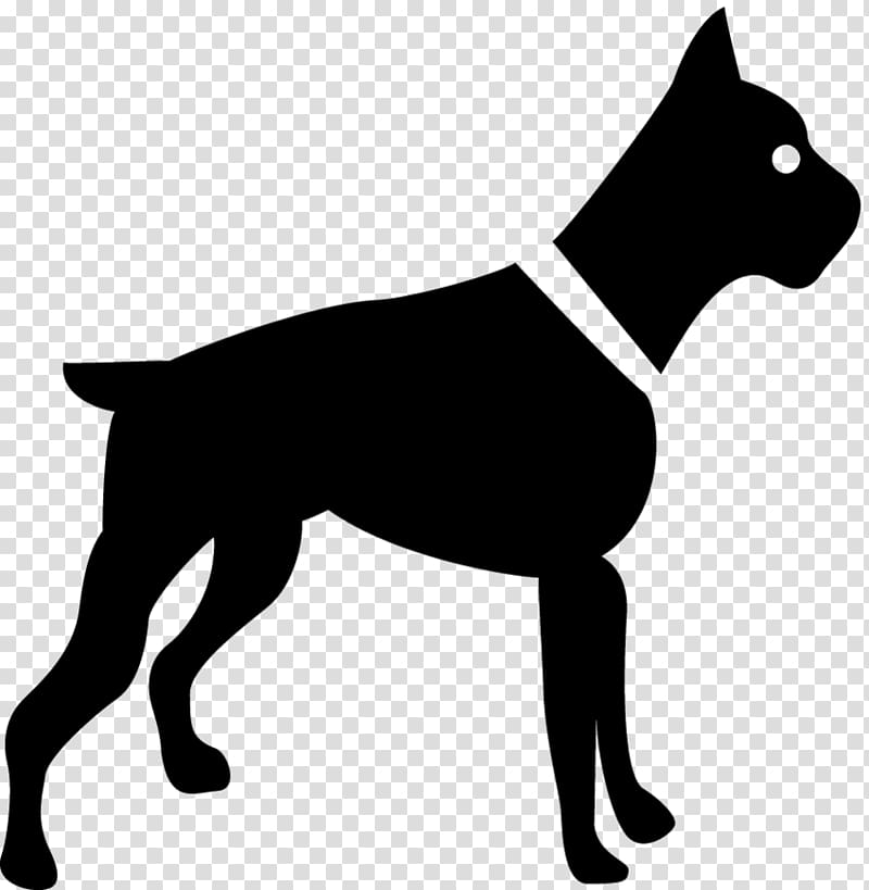 Boxer , Silhouette transparent background PNG clipart