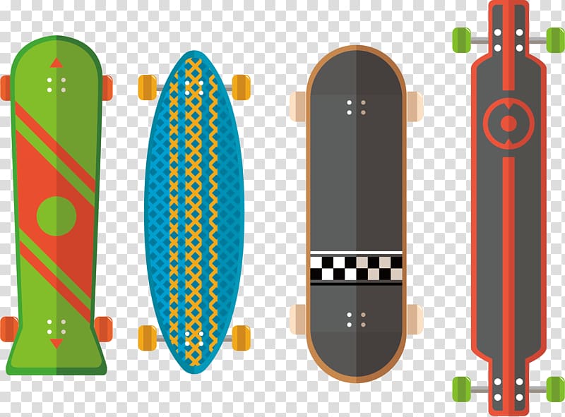 Skateboarding Flat design Longboard, Skateboard transparent background PNG clipart