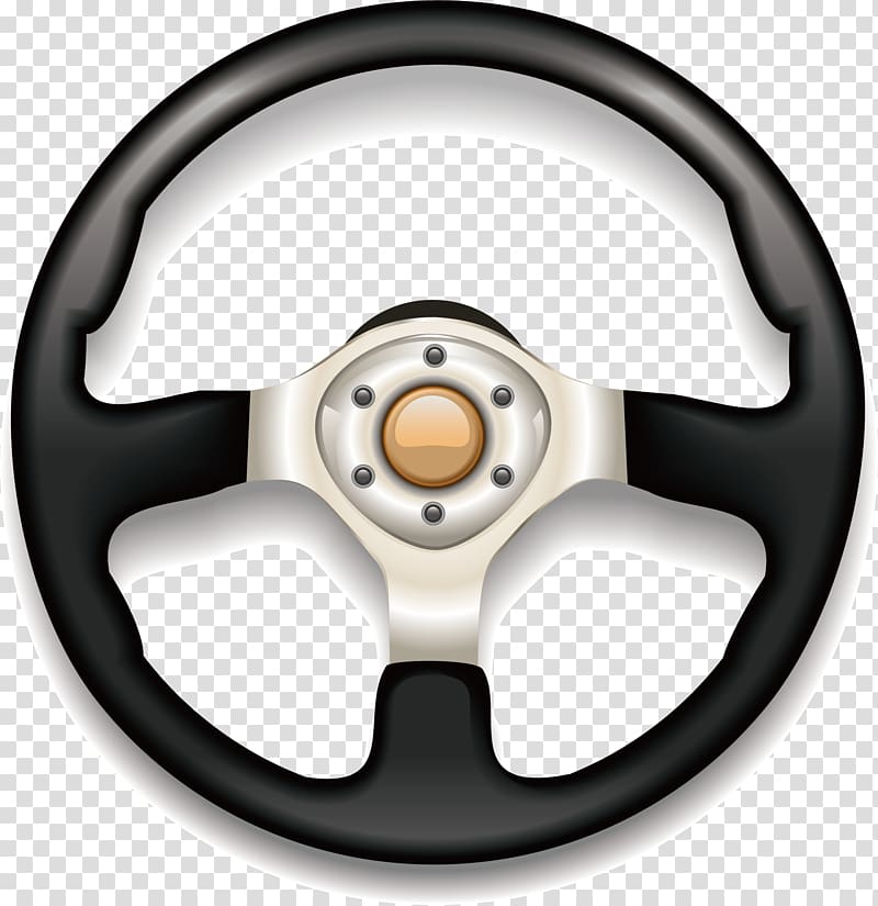 Car Steering wheel Euclidean Computer file, Black steering wheel transparent background PNG clipart