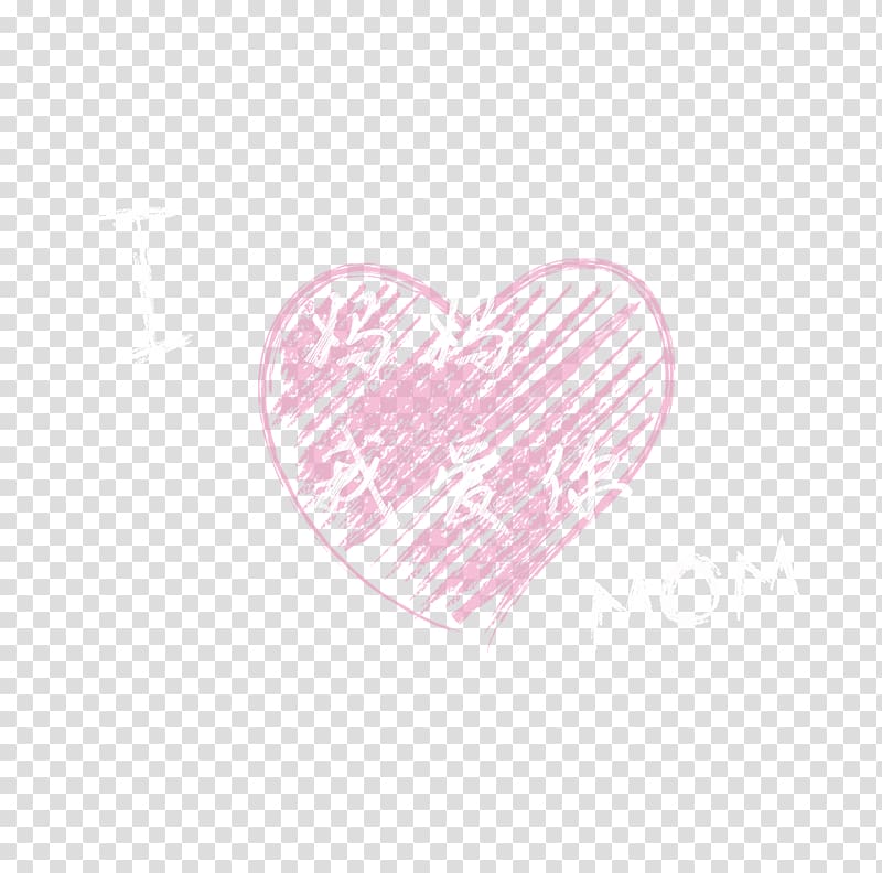 Heart Pink Petal Pattern, Mom, I love you transparent background PNG clipart