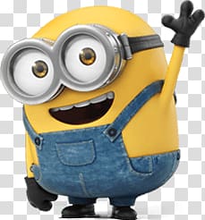 minions illustration, Minion Waving transparent background PNG clipart