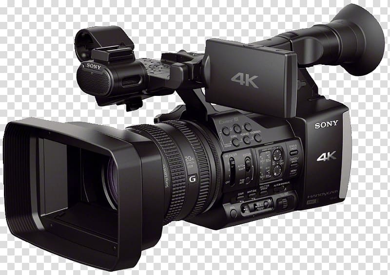 Sony Handycam FDR-AX1 4K resolution Video Cameras, Camera transparent background PNG clipart