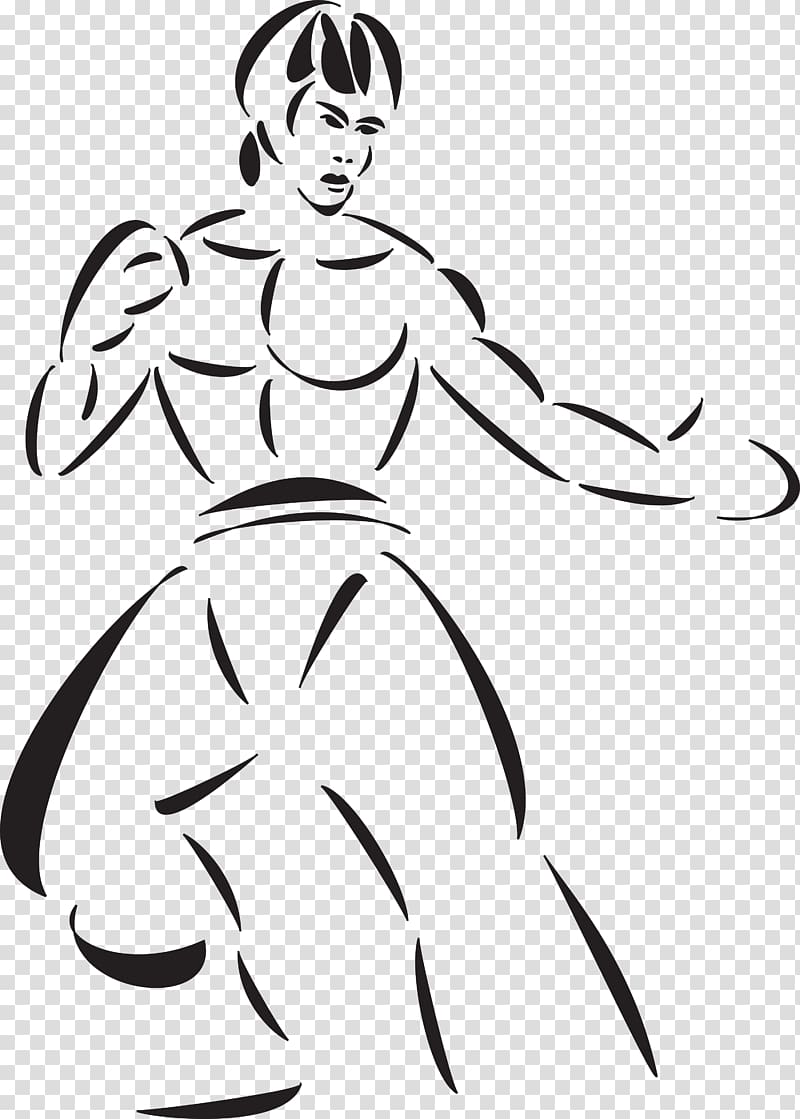 Black and white Line art Monochrome Female, bruce lee transparent background PNG clipart