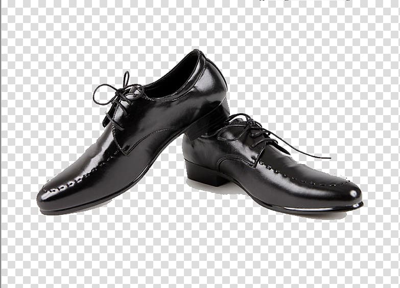 Oxford shoe Black Leather, Black shoes transparent background PNG clipart