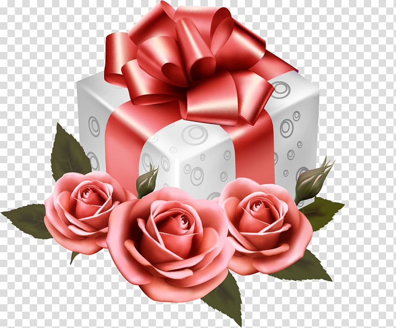 Gift Flower Rose , gift transparent background PNG clipart