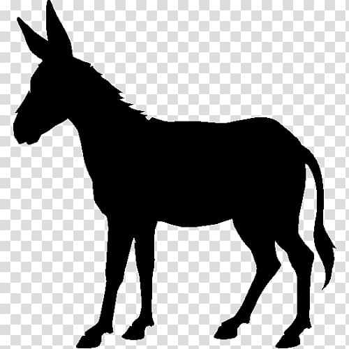 Donkey Silhouette Drawing , donkey transparent background PNG clipart