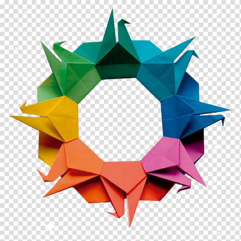 multicolored paper origami lot, Origami Paper How to make Origami Crane, origami transparent background PNG clipart