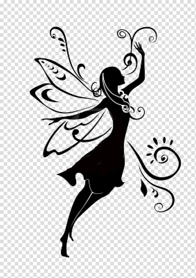 Silhouette Fairy , Fairy Silhouette transparent background PNG clipart