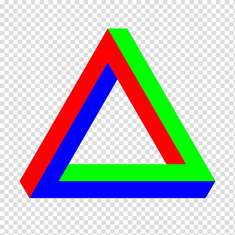 Penrose triangle RGB color model , triangle transparent background PNG clipart