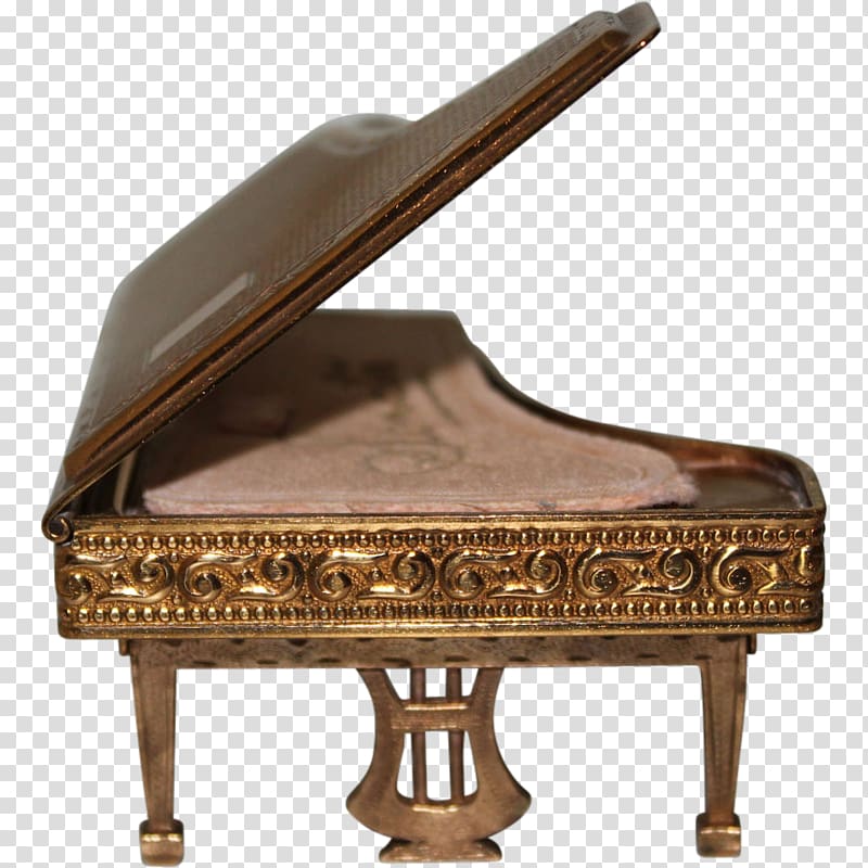 Fortepiano Spinet, gold powder transparent background PNG clipart