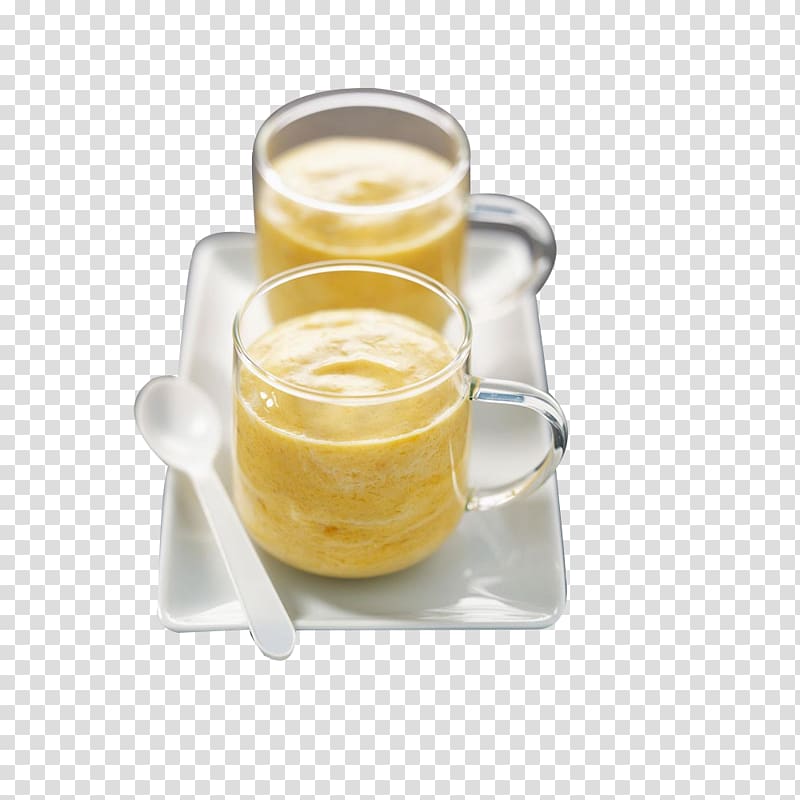 Juice Lassi Zabaione Milk Mango, Two cup mango yogurt drinks transparent background PNG clipart