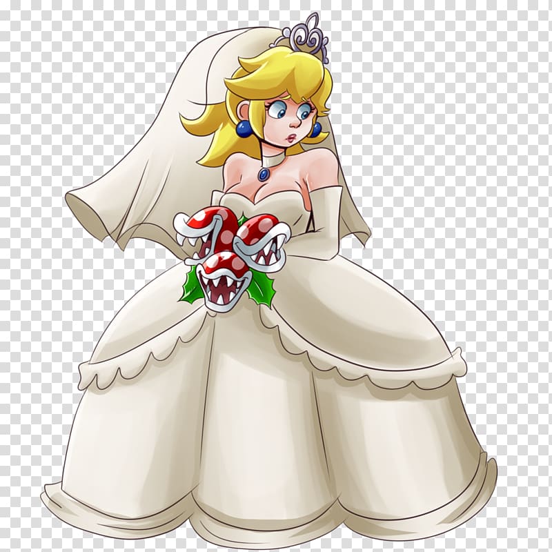 Super Princess Peach Super Mario Odyssey Piranha Plant Wedding dress ...