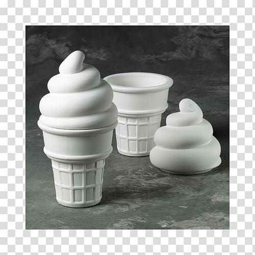 Ceramic Pottery Bisque porcelain Cup Ice Cream Cones, cup transparent background PNG clipart