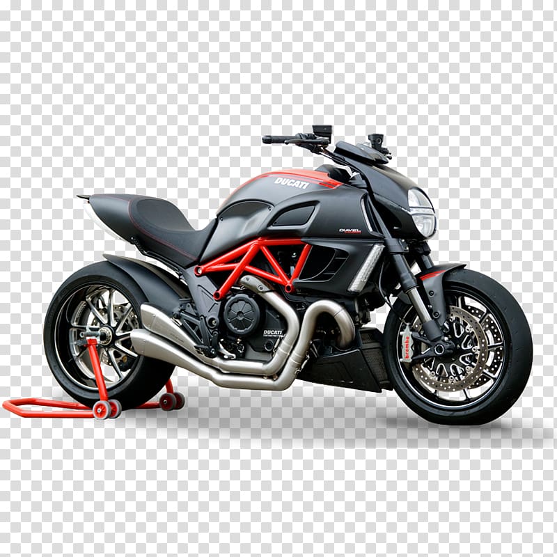 Exhaust system Car Ducati Diavel Motorcycle, car transparent background PNG clipart
