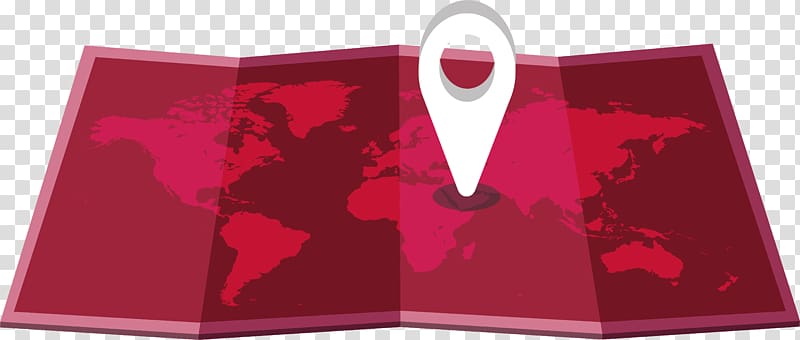 Brand Red, Red Origami World Map transparent background PNG clipart