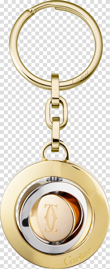Key Chains Money clip Cartier Jewellery Ring, golden gift transparent background PNG clipart