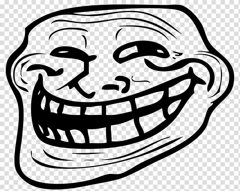 White and black cartoon character illustration, Internet meme Rage comic  Trollface Know Your Meme, meme, comics, white, face png