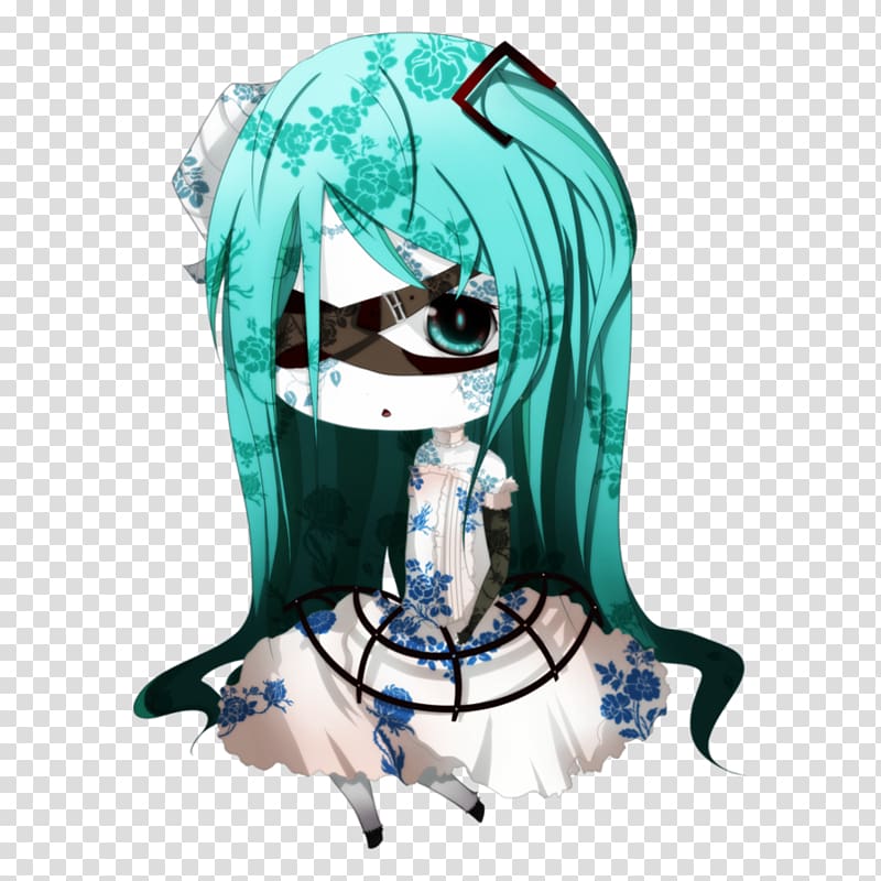 Hatsune Miku Vocaloid Dark Woods Circus Chibi Art, a little flower transparent background PNG clipart