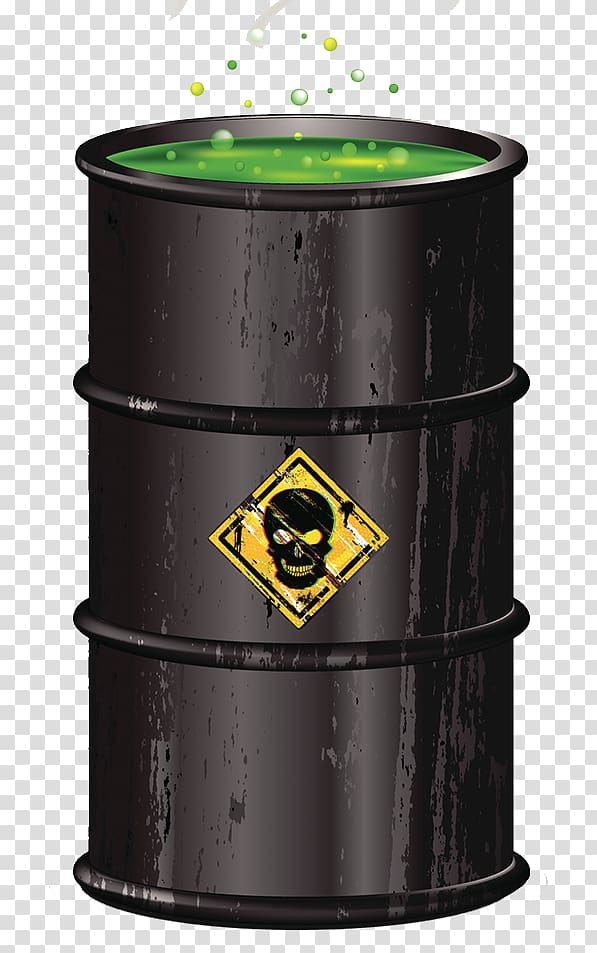 barrel of green poison , Biological hazard Chemical substance Illustration, Toxic substance jar transparent background PNG clipart
