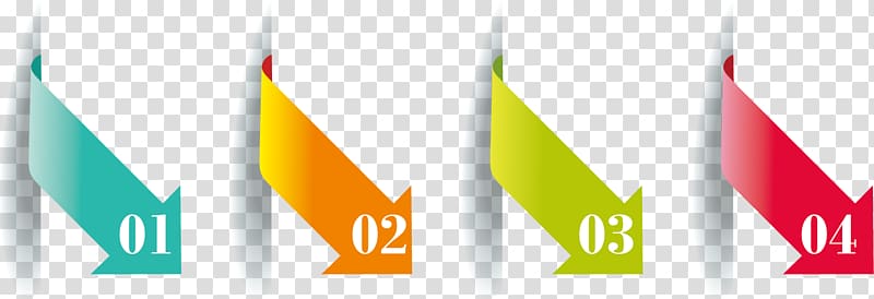 four assorted-color arrow with numbers illustration, Chart Graphic design Infographic, elements PPT transparent background PNG clipart