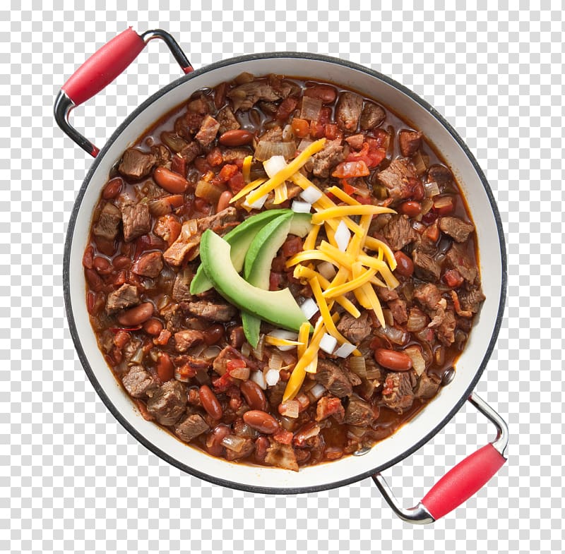 Chili con carne Vegetarian cuisine Dish Recipe Food, chili transparent background PNG clipart