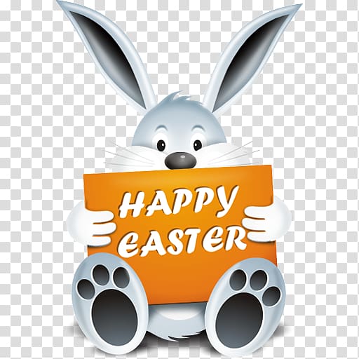 Easter Bunny Rabbit Easter egg Icon, Cute bunny transparent background PNG clipart
