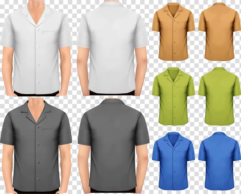 T-shirt Clothing Workwear , button short sleeve transparent background PNG clipart