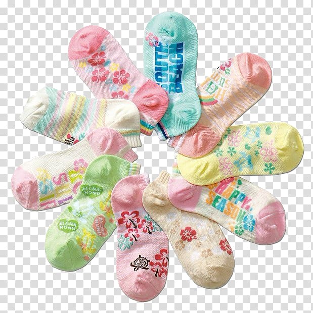 Hosiery Sock, Lovely variety of baby socks transparent background PNG clipart