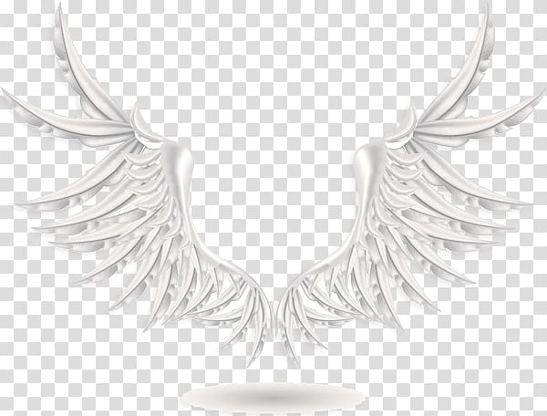 gray angel wings illustration, Wing , Fantasy Wings transparent background PNG clipart