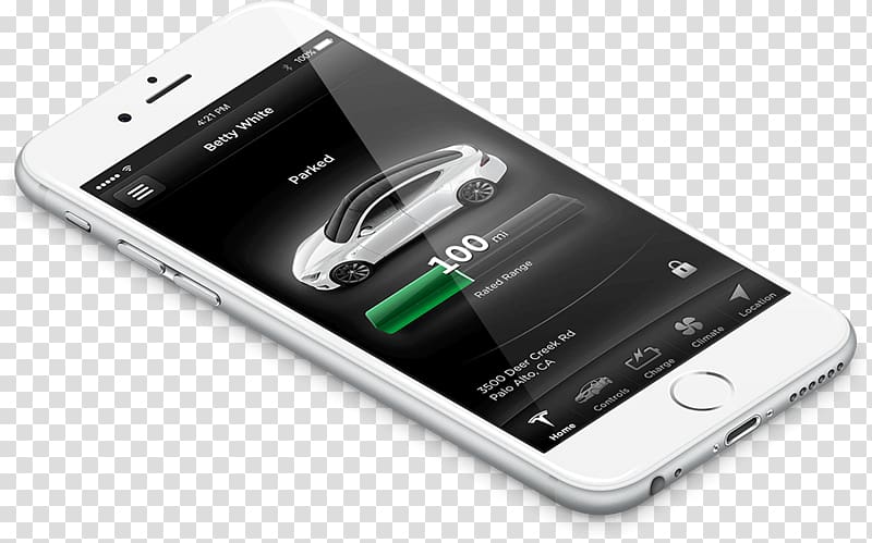 iPhone Mockup, Tesla charging transparent background PNG clipart
