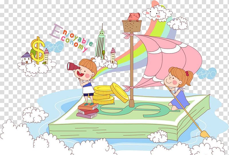 Child Cartoon Adobe Illustrator Illustration, The cartoon set sail transparent background PNG clipart