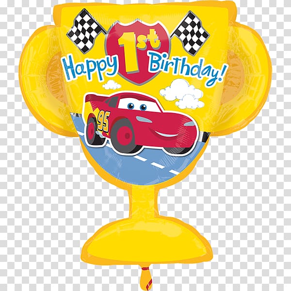 Cars Balloon Birthday Lightning McQueen, car transparent background PNG clipart