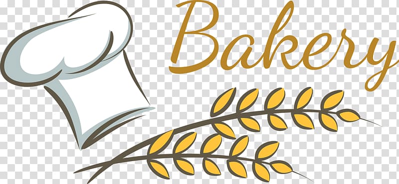 chef caps with bakery text overlay , Bakery Chef Bread Icon, Bread and wheat transparent background PNG clipart