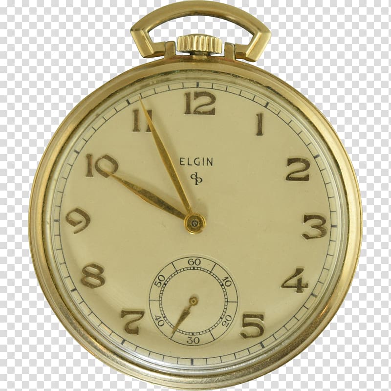 Pocket watch Clock Elgin National Watch Company Gold-filled jewelry, Pocket watch transparent background PNG clipart