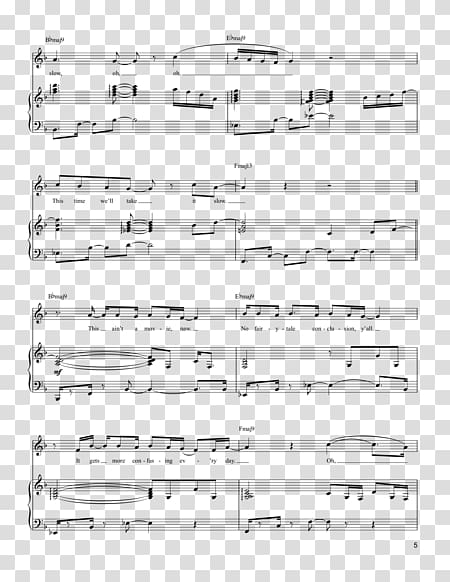 Digital sheet music Piano Part, Ordinary People transparent background PNG clipart