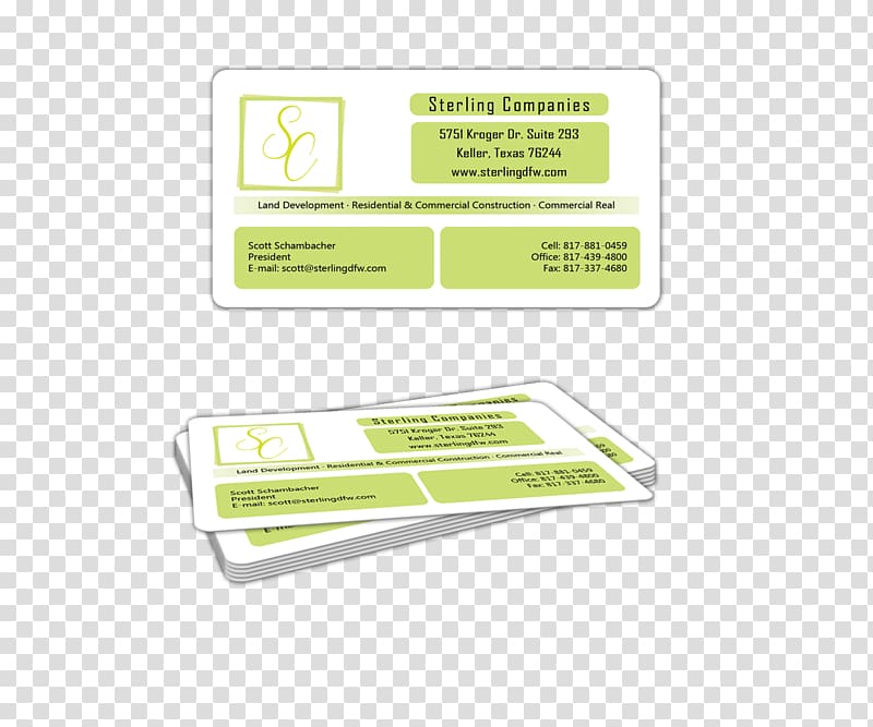 Brand Green Material, Visiting Card Design transparent background PNG clipart