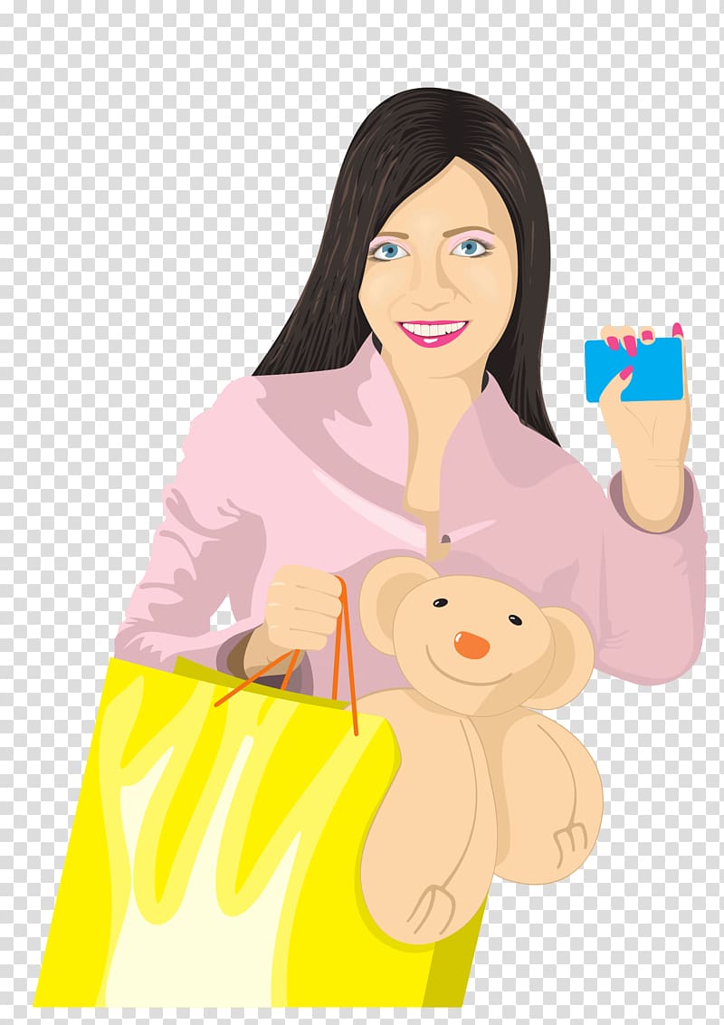 Shopping , shopping girl transparent background PNG clipart