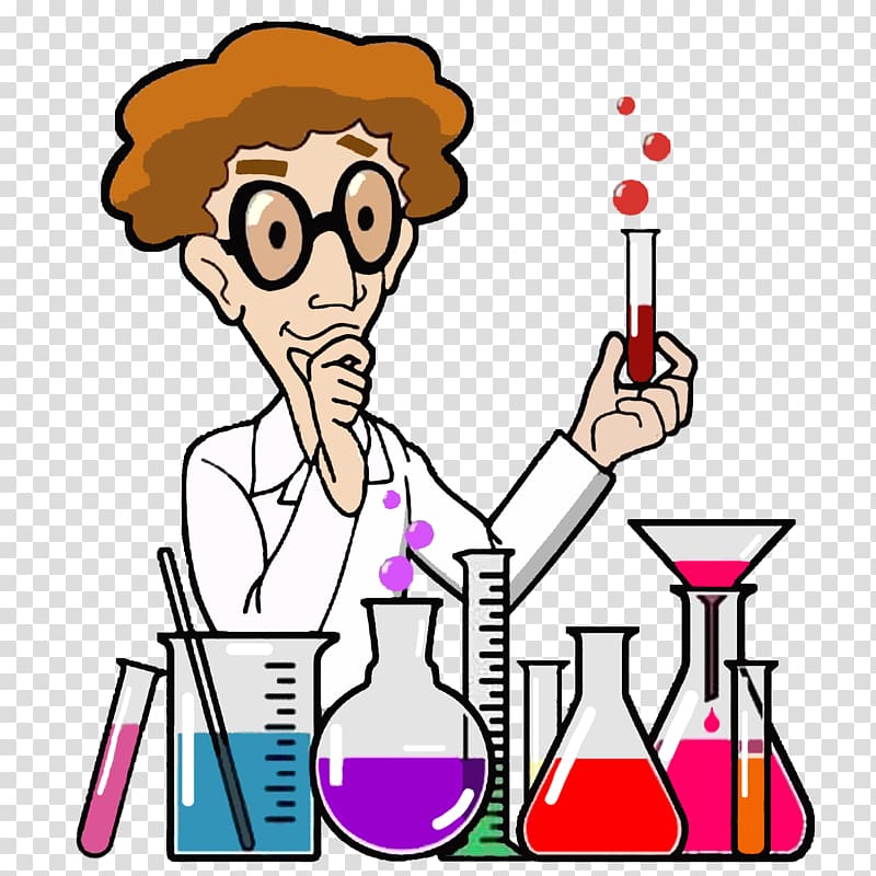 laboratory scientist illustration, Laboratory Cartoon Scientist , Glass catheter transparent background PNG clipart
