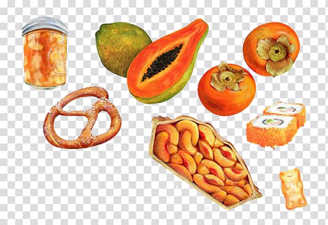 Food Drawing Cuisine Vegetable Illustration, Cartoon bread food transparent background PNG clipart