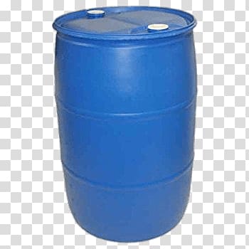 blue plastic drum , Water Storage Barrel transparent background PNG clipart