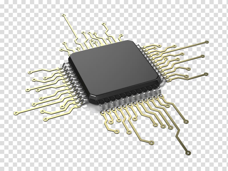 black computer processor illustration, Integrated Circuits & Chips Central processing unit Computer Icons, chip transparent background PNG clipart